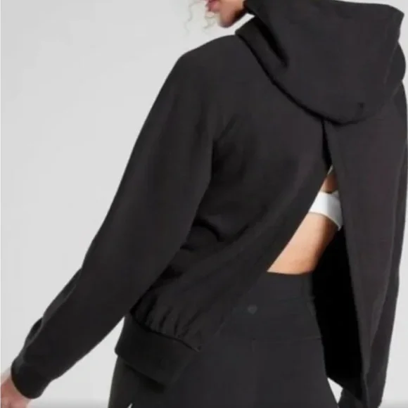 Athleta moonrise Splitback Black Hoodie Size S - Picture 2 of 6